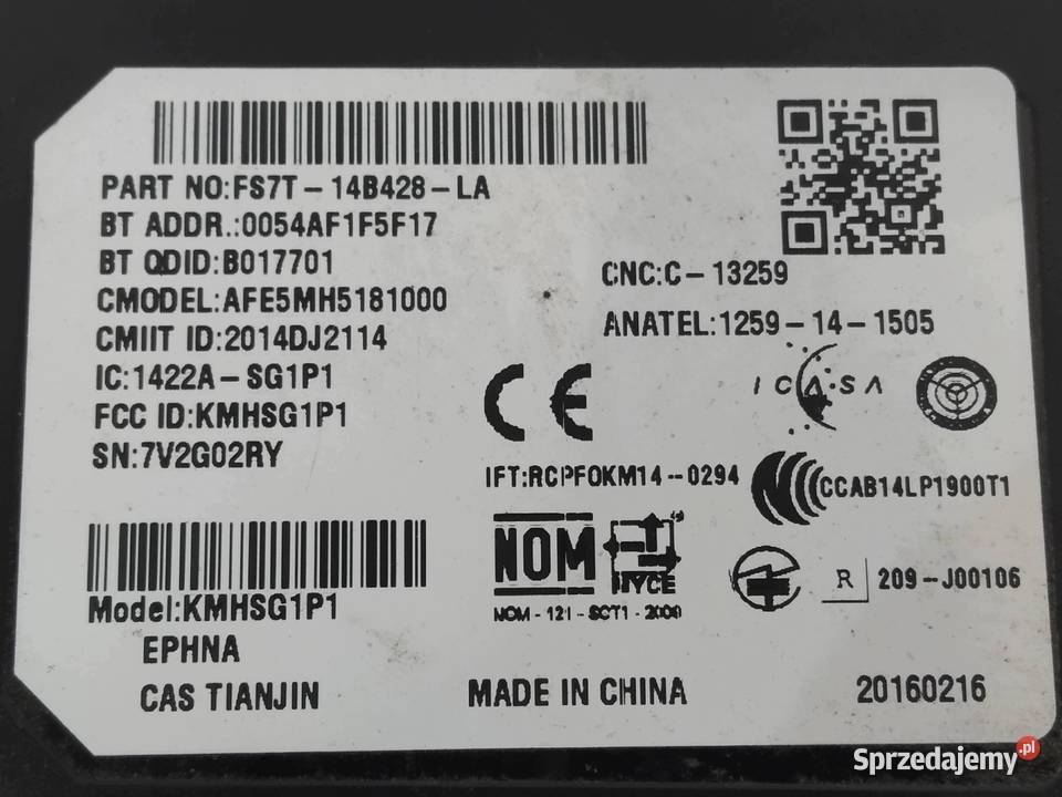 MODUŁ BLUETOOTH FS7T14B428LA Ford Mondeo Mk5 osobowe świętokrzyskie