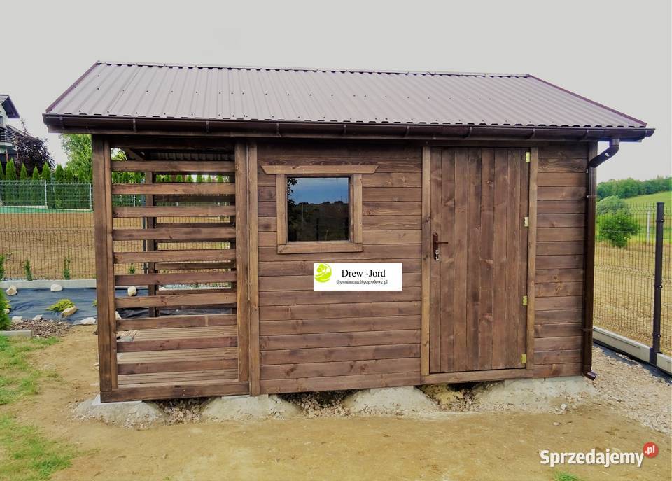 Drewniany domek narzędziowy Garaż drewniany Jordanów