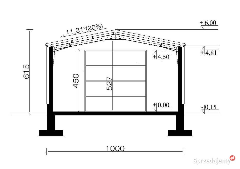 Hala Stalowa Wiata Projekty HB 10x20 małopolskie Kraków