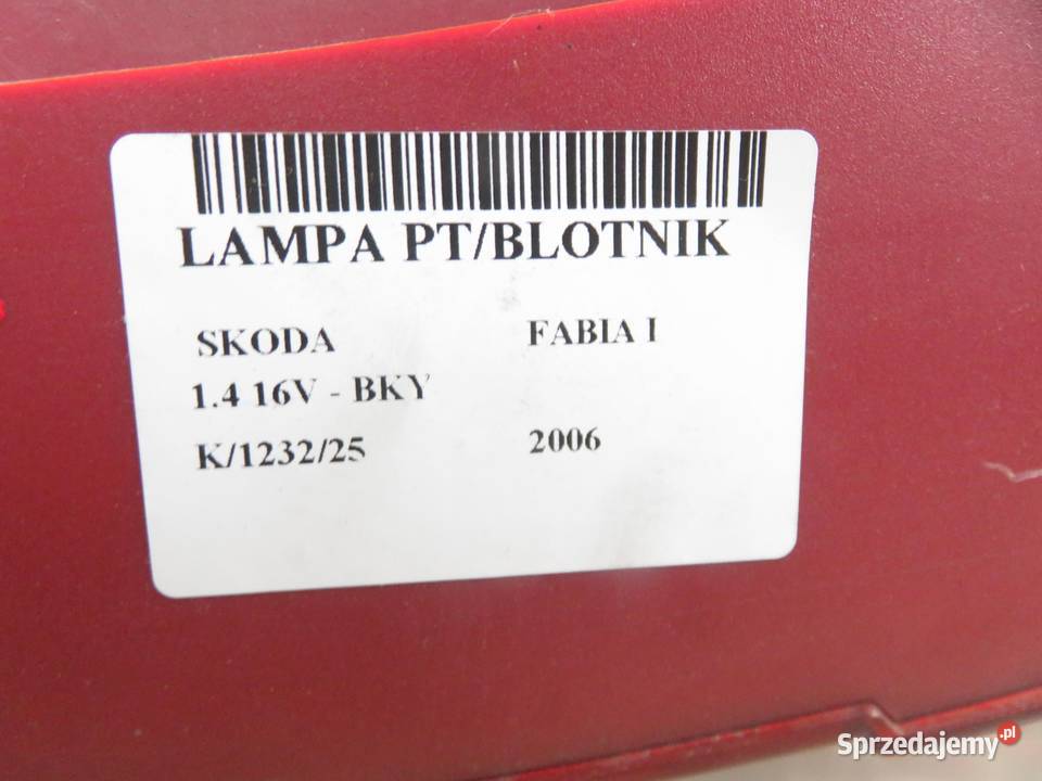 LAMPA PRAWA TYLNA SKODA FABIA I 6Y6945112C małopolskie