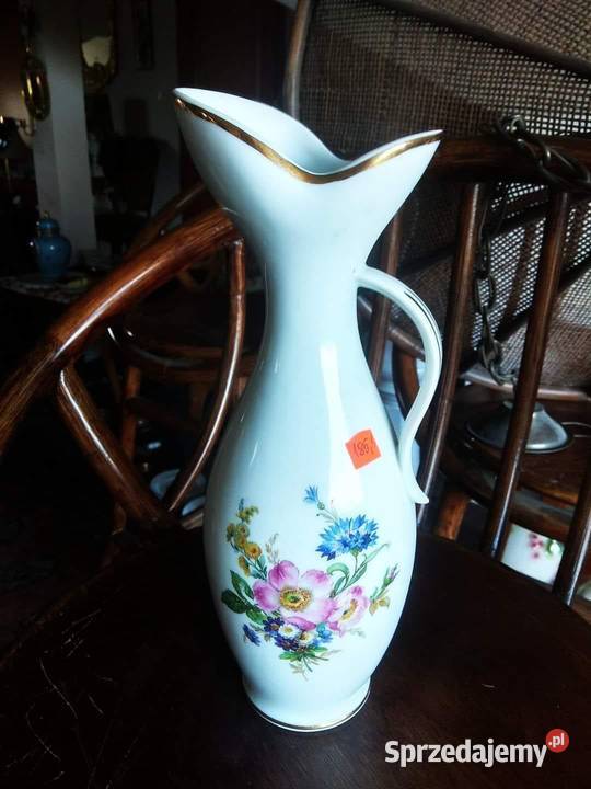 Wazon dzban Karlskrona Szwecja Dekor kwiaty