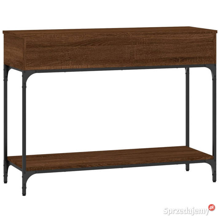 Stolik konsolowy brązowy dąb 100x345x75 WM833397