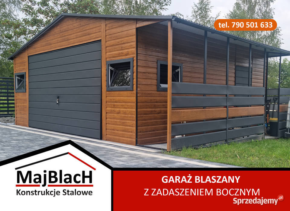 Garaż Blaszany z zadaszeniem bocznym Garaże Lubartów