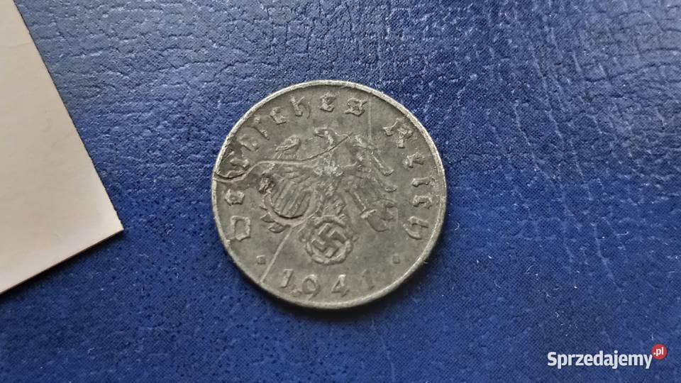 Stare monety 5 pfennig 1941 D Niemcy Lesko