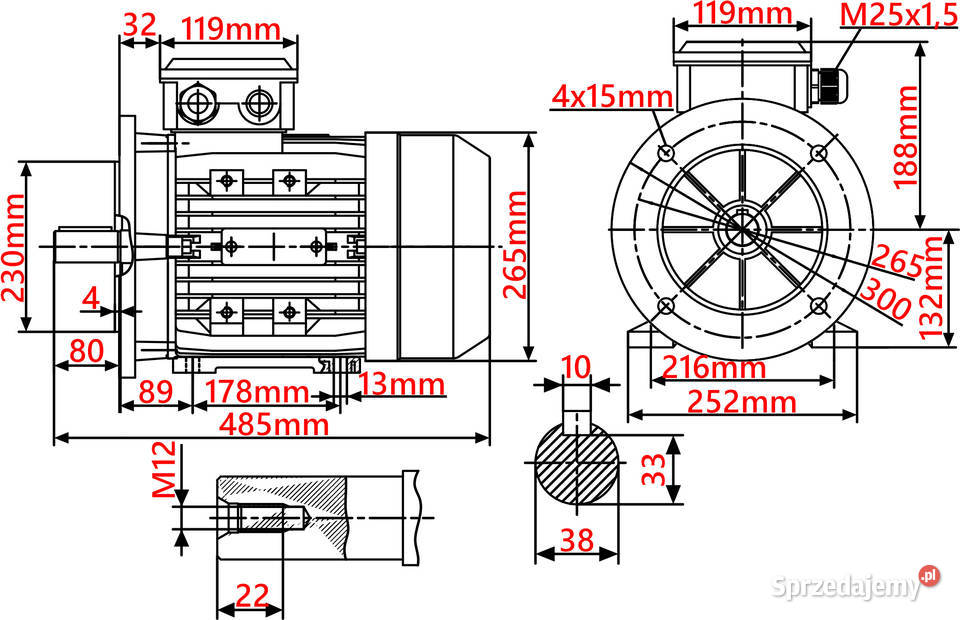 Silnik Elektryczny 11kW 400690V 1450obr 3FAZOWY Pozostałe