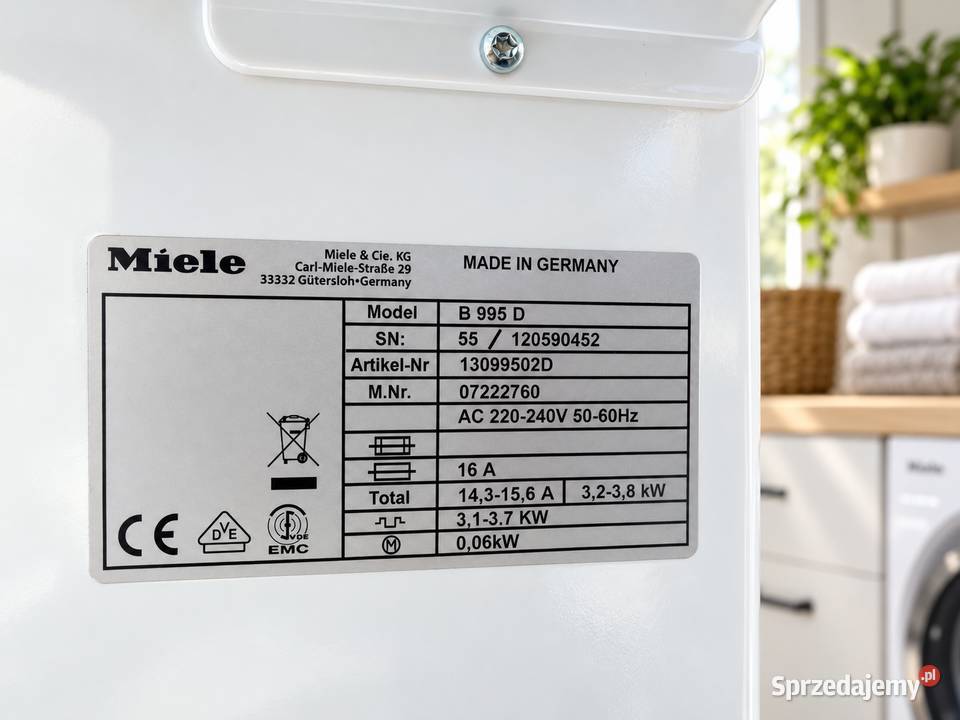 Miele B 995 D Mangiel Prasowalnica Parowa 83 Pralki i suszarki Kalety