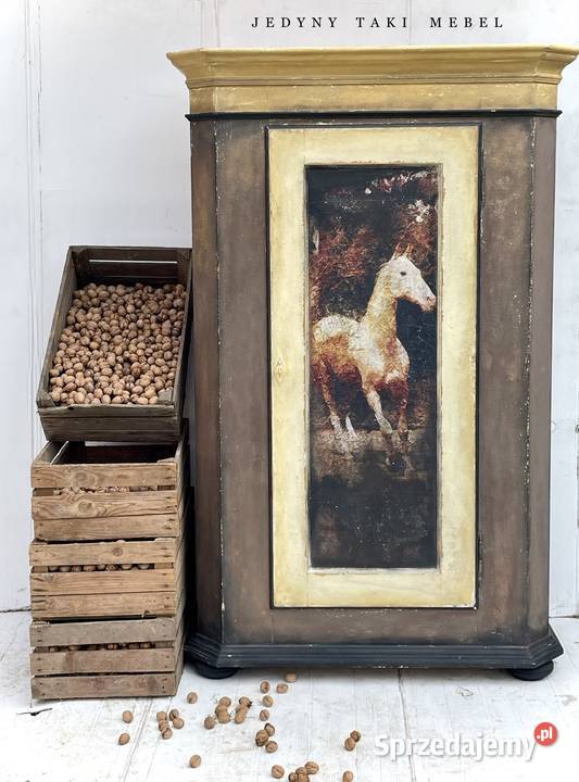 Szafa vintage jednodrzwiowa shabby chic 180cm Przeworsk