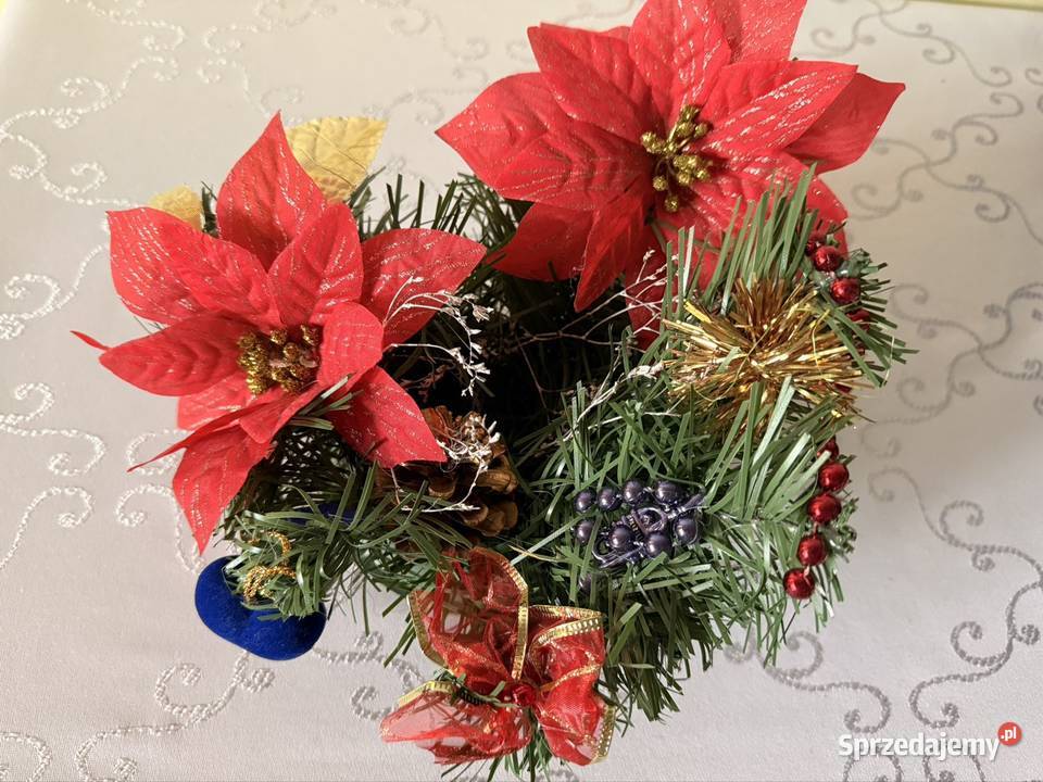 Stroik Bożonarodzeniowy Świąteczny z Gwiazdą wielokolorowy Czerwionka-Leszczyny