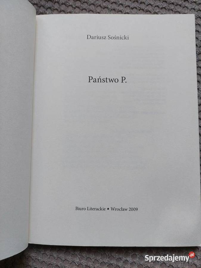 poezja Państwo P Dariusz Sośnicki Kraków