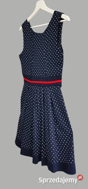 Damska elegancka sukienka granatowa na Chrzanów