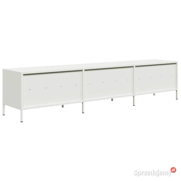 Szafka RTV biała 202x39x435 stal walcowana na