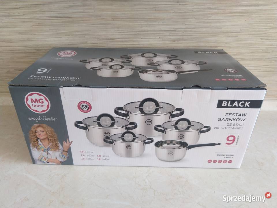 NAJTANIEJ Zestaw Garnków 9el Garnki Pokrywki Zabrze