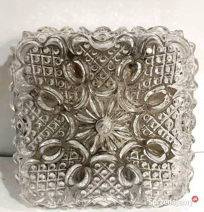 Plafon kinkiet Glashutte Limburg Niemcy lata 70 Myślachowice