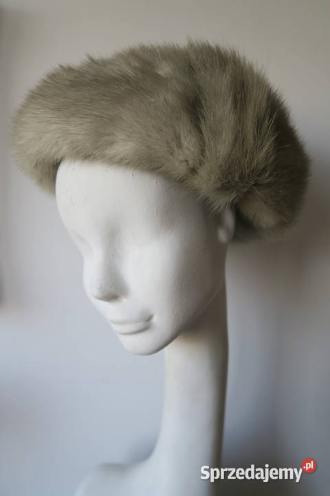 Czapka z norki Beret z norek Norka szara futro Uniseks Katowice sprzedam