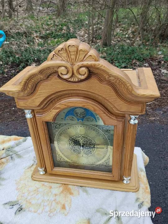 Zegar kominkowy kwarcowy drewno wielkopolskie Trzcianka