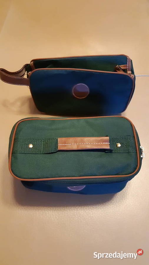 Zestaw dwóch kosmetyczek w kolorze zielonym Szczecin