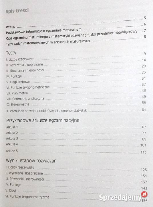 Obowiązkowa matura z matematyki Zakres podstaw Chełm sprzedam