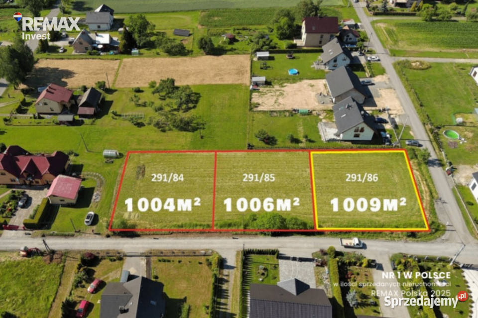 HIT Działka pod dom 1009m Pogwizdów Uzbrojona 29m sprzedam