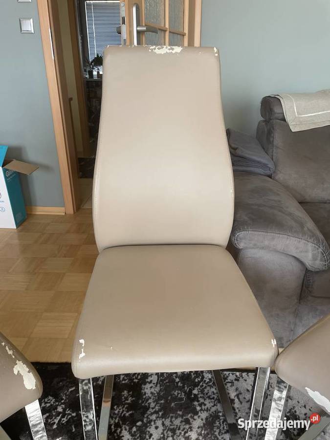 Krzesła beżowe do jadalni podlaskie Białystok