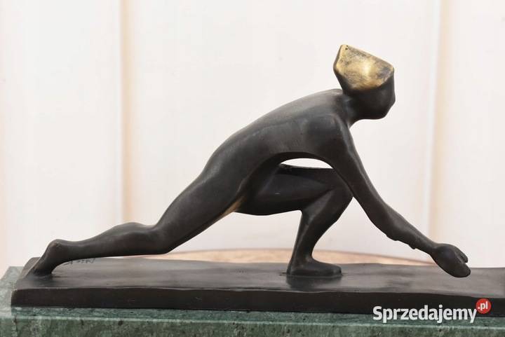 Curlingowiec Curling Sport Zimowy Figura z Brązu Kraków
