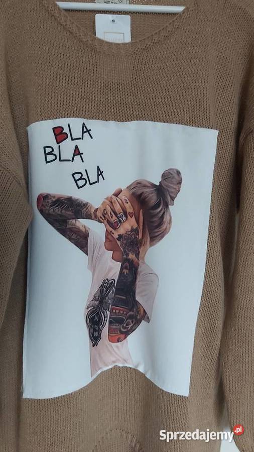 Nowy beżowy sweter XLXXL Imagine Made in Italy Inny wzór Lublin sprzedam