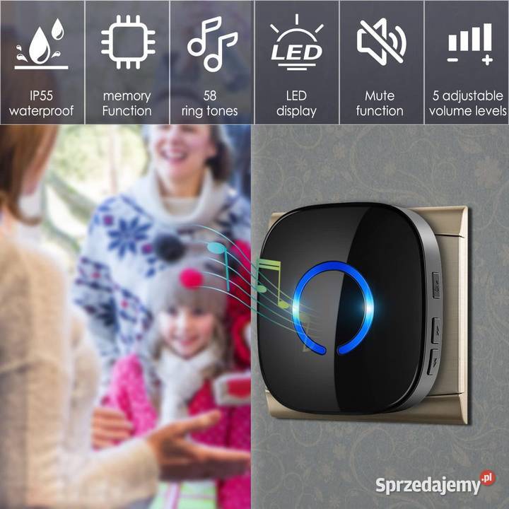 Bezprzewodowy Alarm Ruchu z Dzwonkiem Zasięg Warszawa