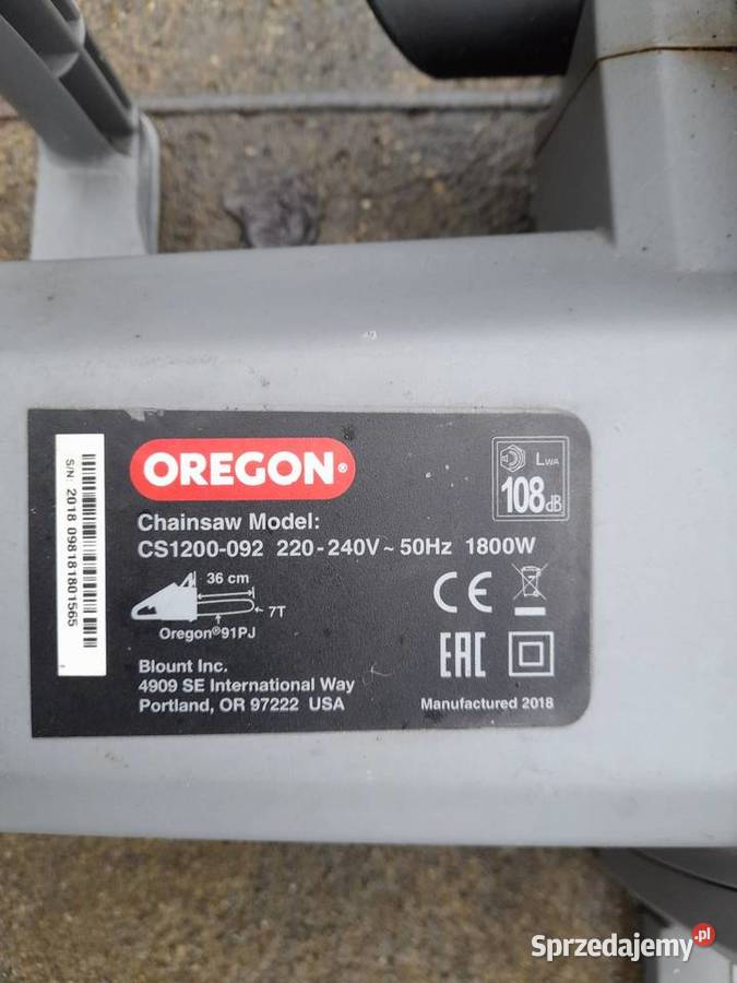 Sprzedam pilarkę elektryczną łańcuchową Oregon Poznań