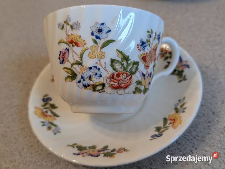 ZESTAW KAWAHERBATA Porcelana Aynsley Garden 21 Piła sprzedam