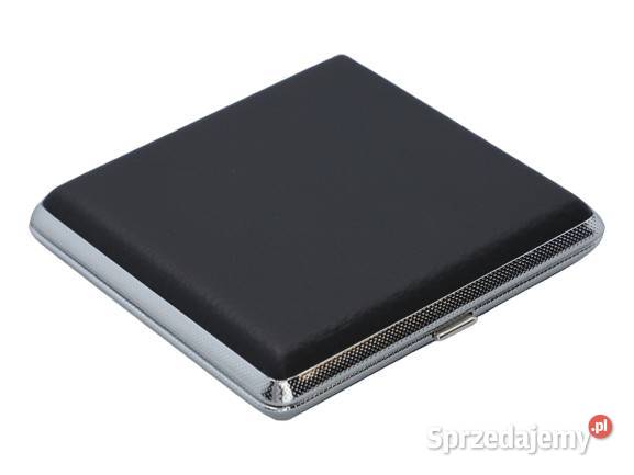 Czarna Metalowa Papierośnica Pokryta Ekoskórą Ostrowy nad Okszą sprzedam