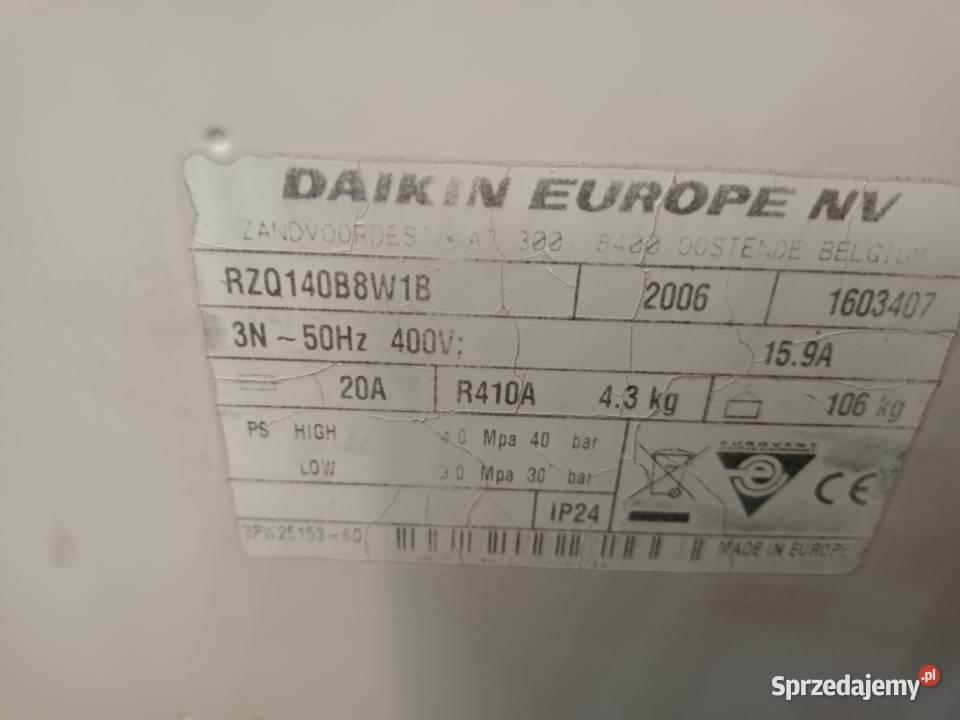 Klimatyzacja Daikin 16 kW zachodniopomorskie