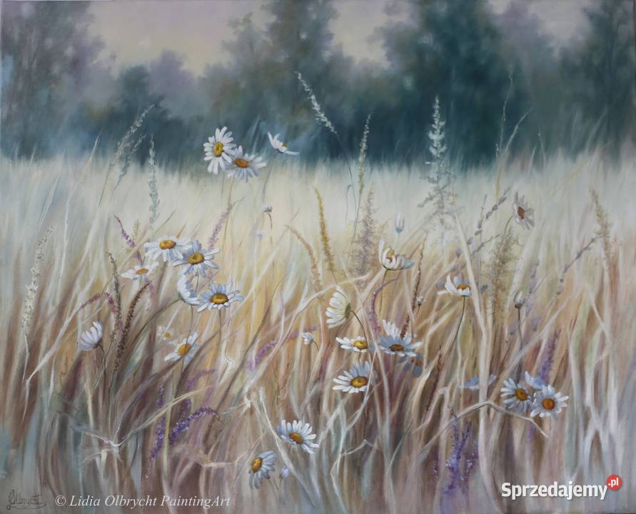 Gorąca Łąka olejny ręcznie malowany Lidia małopolskie sprzedam