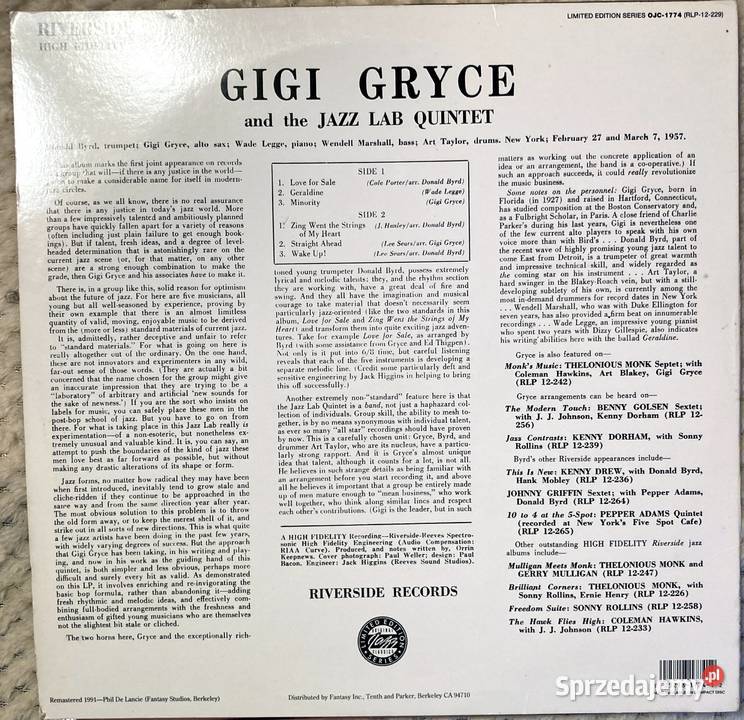 Gigi Gryce And The Jazz Lab Quintet płyta winylowa Szczecin