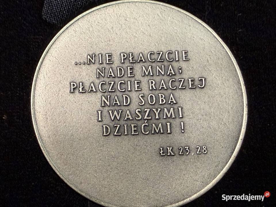 Srebrne medale Jasnogórska Droga Krzyżowa Numizmatyka Suchy Las