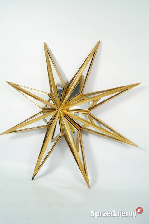 Lustro SŁOŃCE promienie złote dekoracyjne Gizałki