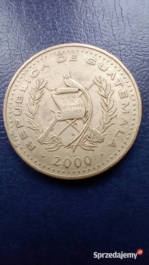 Stare monety 1 quetzel 2000 Gwatemala 2 Lesko
