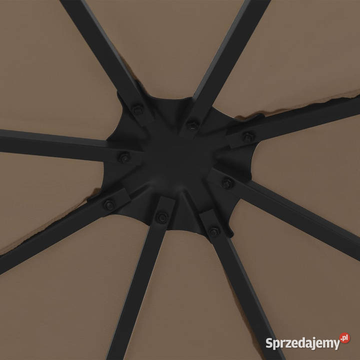Altana ze sznurem lampek LED 3x3 m kolor taupe