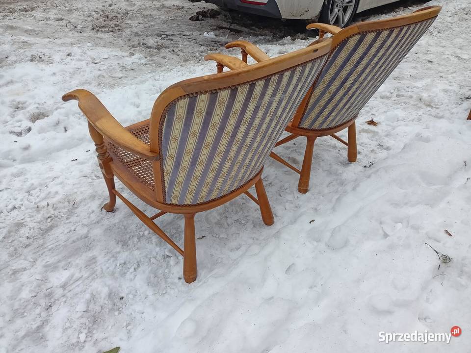 Fotele Drewniany ażurowe retroStylowe Meble Fotele i pufy Gliwice