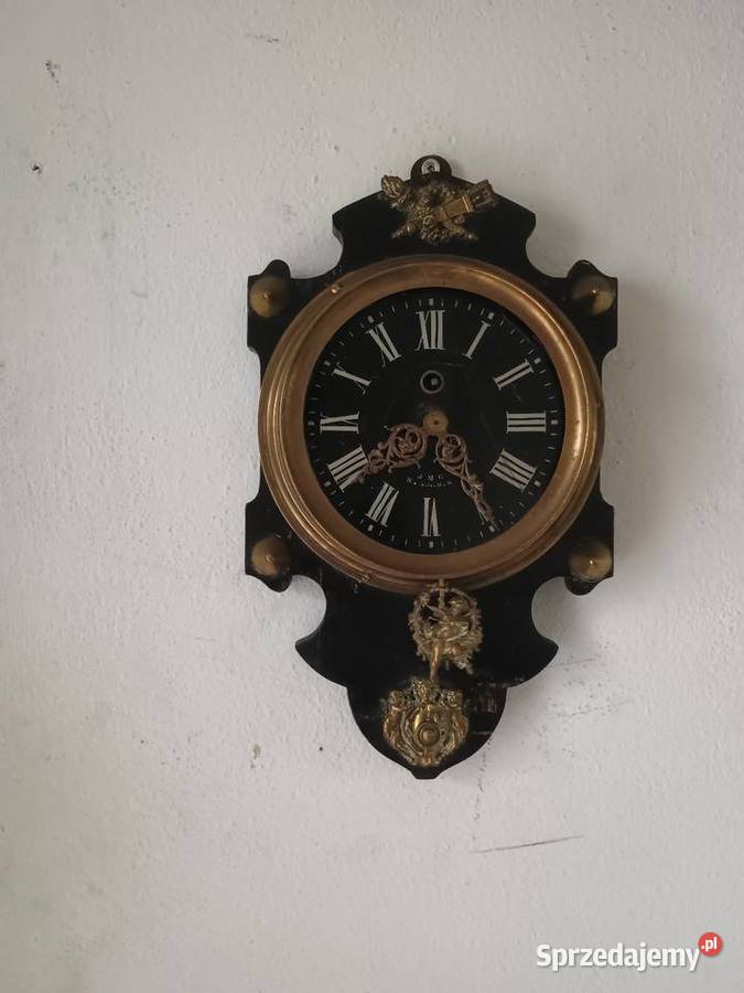 Francuski zegar wiszący mosiężny Rzeszów
