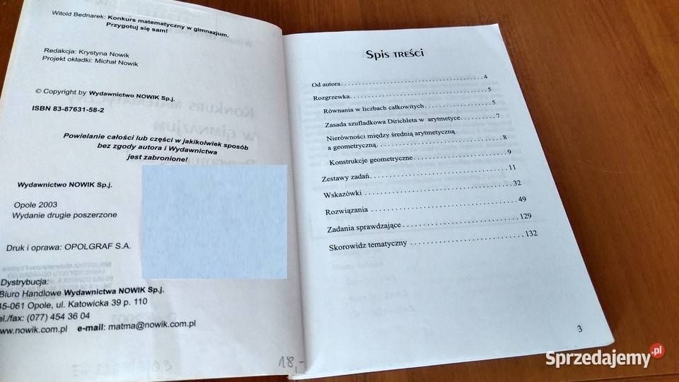 Konkurs matematyczny w gimnazjum Przygotuj się Gdańsk