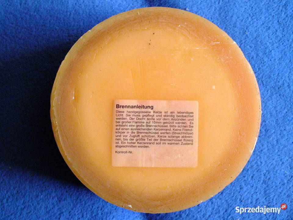 Sprzedam dużą okrągłą świeczkę używana w stanie pomorskie Gdańsk