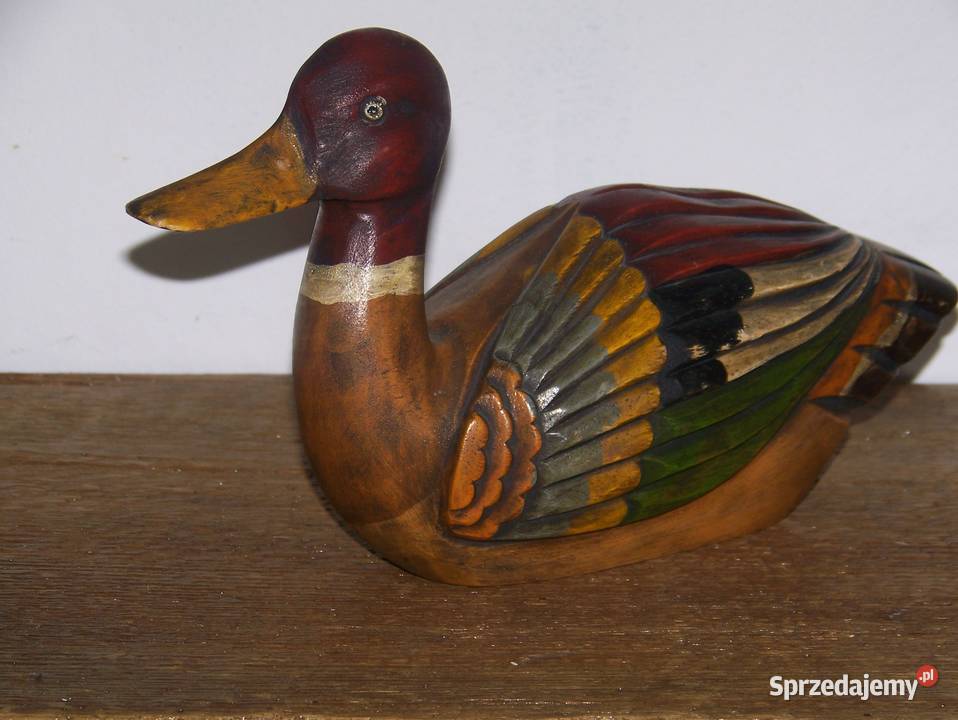 kaczka drewniana rzeźbiona Dargikowo