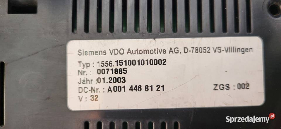LICZNIK ZEGARY MERCEDES AXOR ATEGO A 0014468121 Mojusz