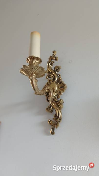 Stary mosiężny kinkiet