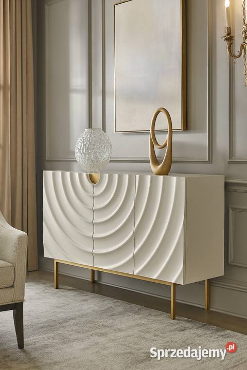 Komoda złota Primavera Glamour Premium 150x40x86