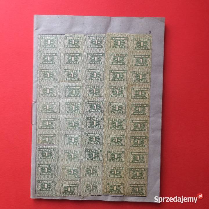 1696 Niemiecka Broszura Ze Znaczkami Sprzedaży Antykwariat