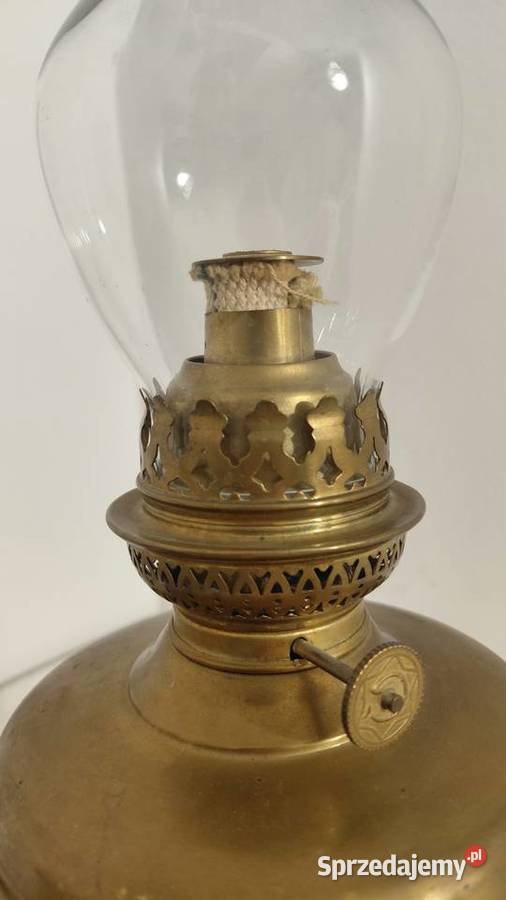 Lampa naftowa mosiężna Krzykawa