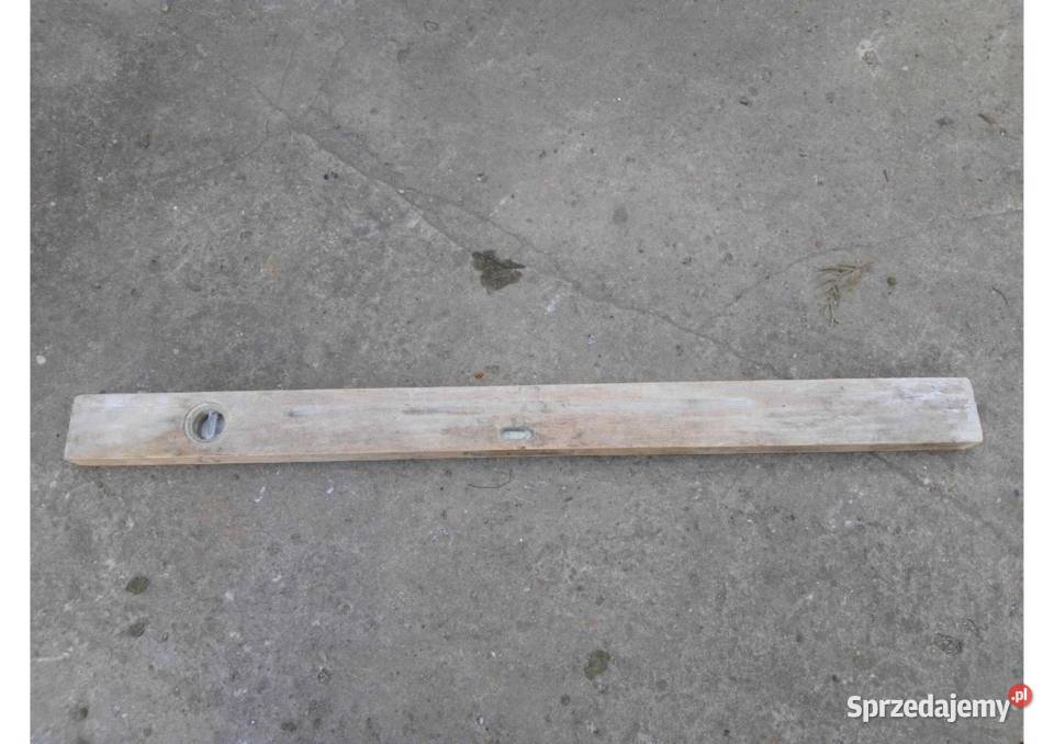 Poziomica drewniana 80 stara PRL dwa wskaźniki Łódź