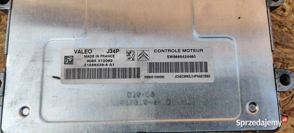 PEUGEOT 207 2010 STEROWNIK MODUŁ ECU 9665424480 Gliwice