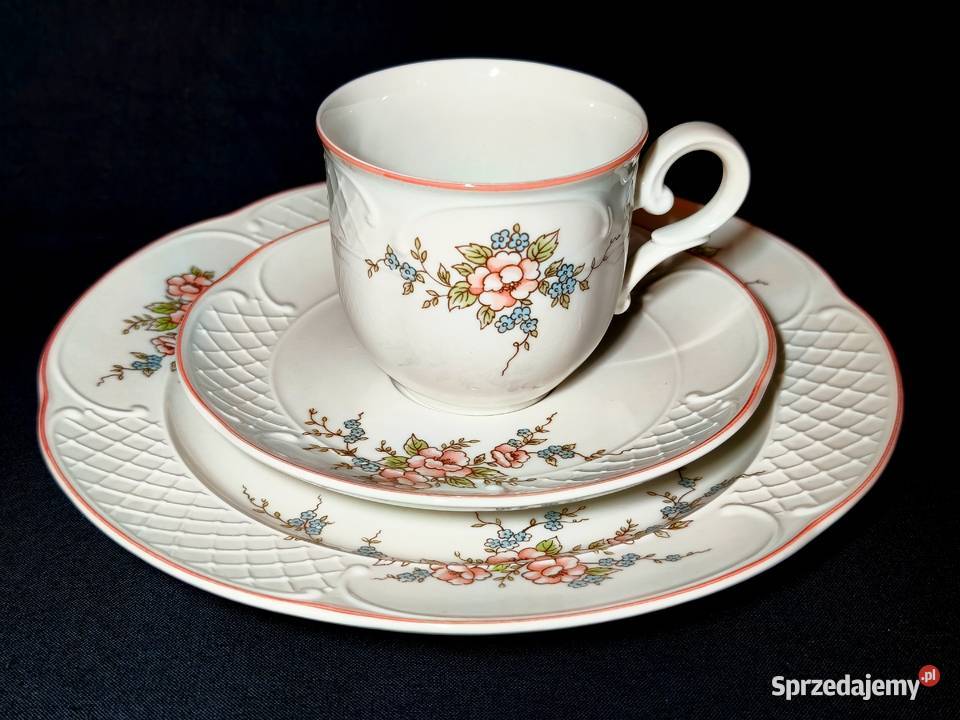 Zestaw kawowy trio Villeroy Boch Rosette Chełm