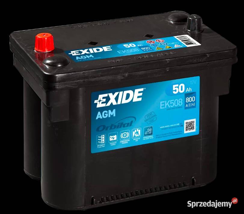 Akumulator Exide Orbital AGM STARTSTOP EK508 osobowe warmińsko-mazurskie Braniewo